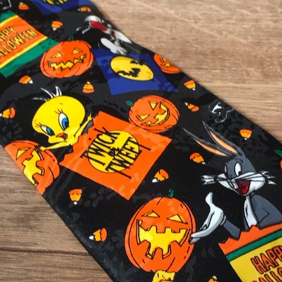 Warner Bros.‎ Looney Tunes Halloween Tweety Taz Tie 1996 - Picture 4 of 12